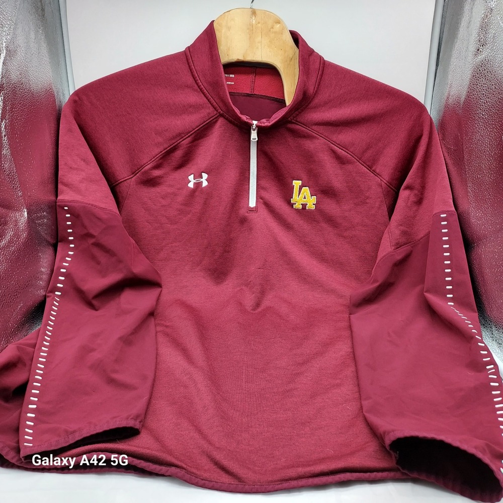 Under Armour Los Angeles Dodgers ColdGear Quarter Zip Pullover Maroon‎ Mens 3XL
